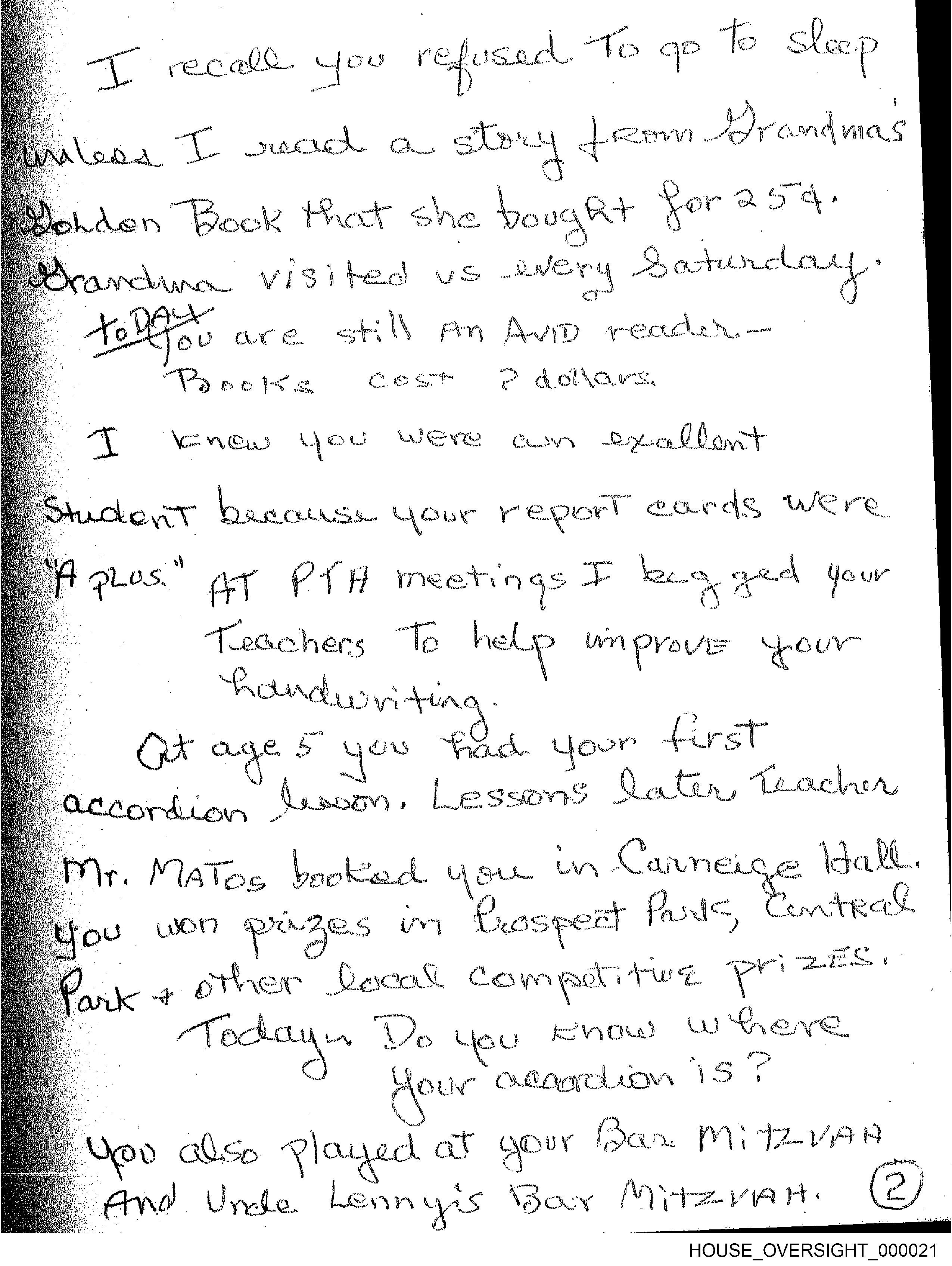 Birthday Book page 21