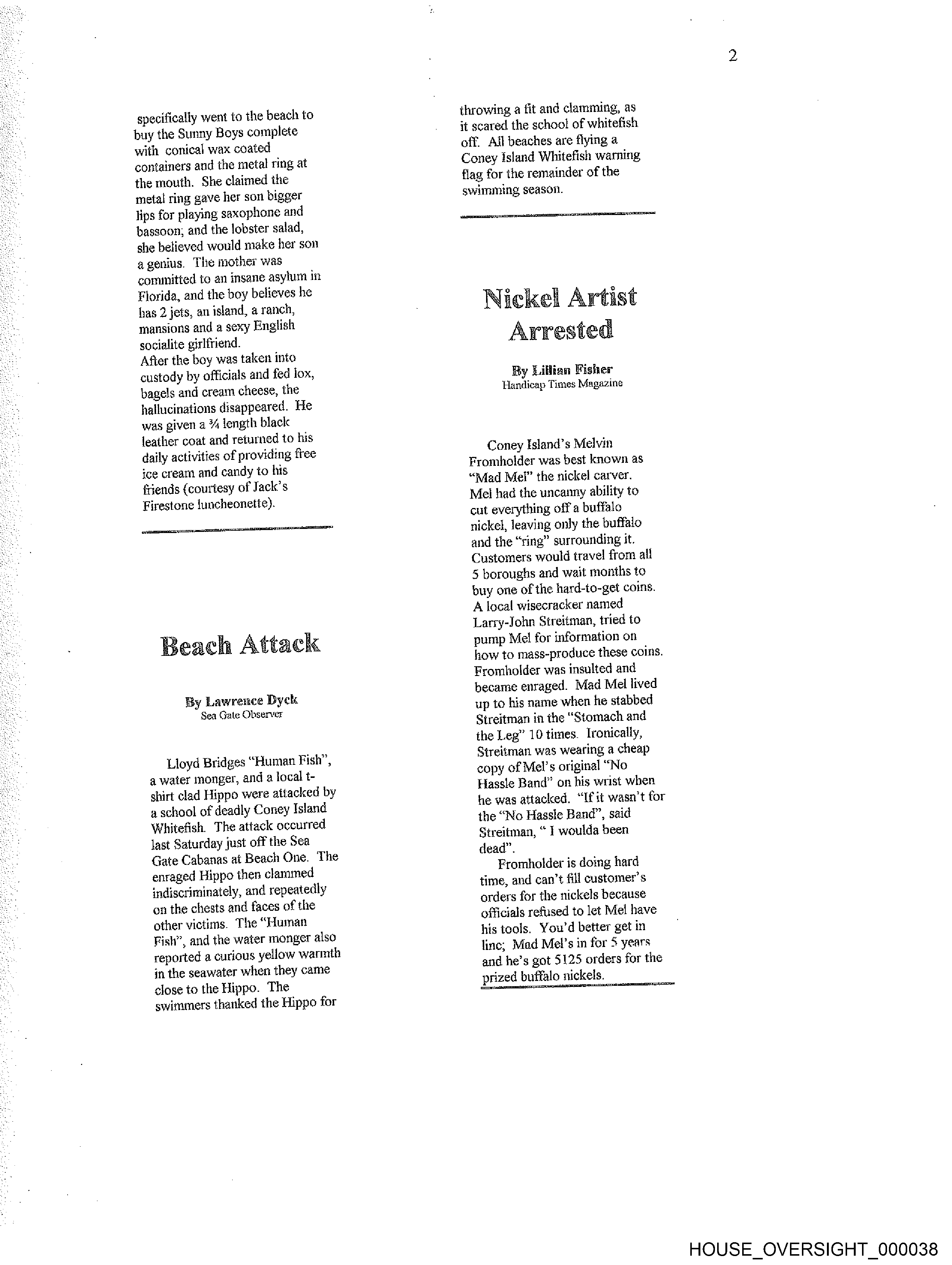 Birthday Book page 38